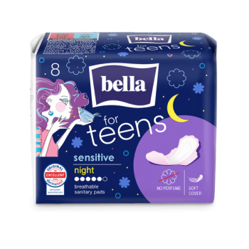 „Bella for Teens Night Sensitive“ naktiniai paketai
