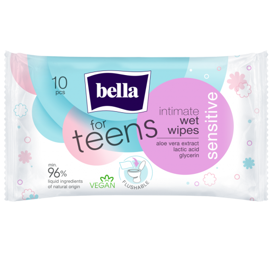 „Bella for Teens“ intymios higienos drėgnos servetėlės